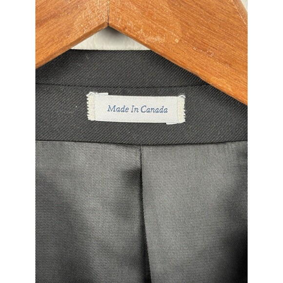 Peter Millar Suit Jacket Sport Coat Blazer 44T Solid Black 100% Wool - Very Nice - Picture 6 of 9